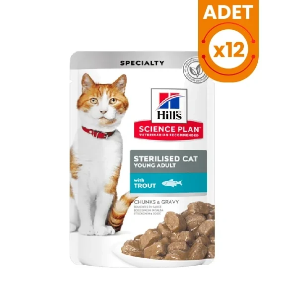 Hills Sterilised Alabalıklı Pouch Kısırlaştırılmış Konserve Kedi Maması