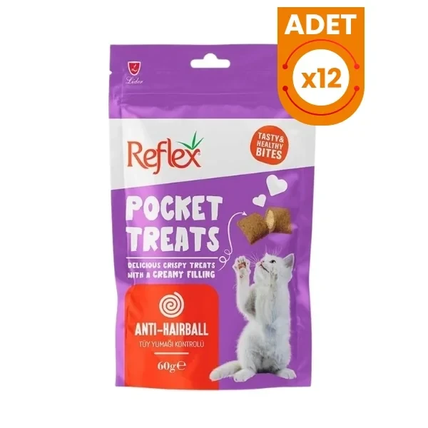 Reflex Pocket Treats Anti-Hairball Tüy Yumağı Önleyici Kedi Ödül Maması